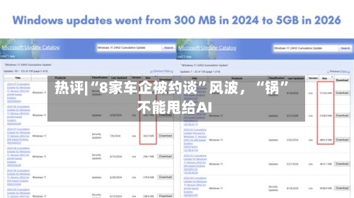 热评|“8家车企被约谈	”风波，“锅”不能甩给AI-第2张图片